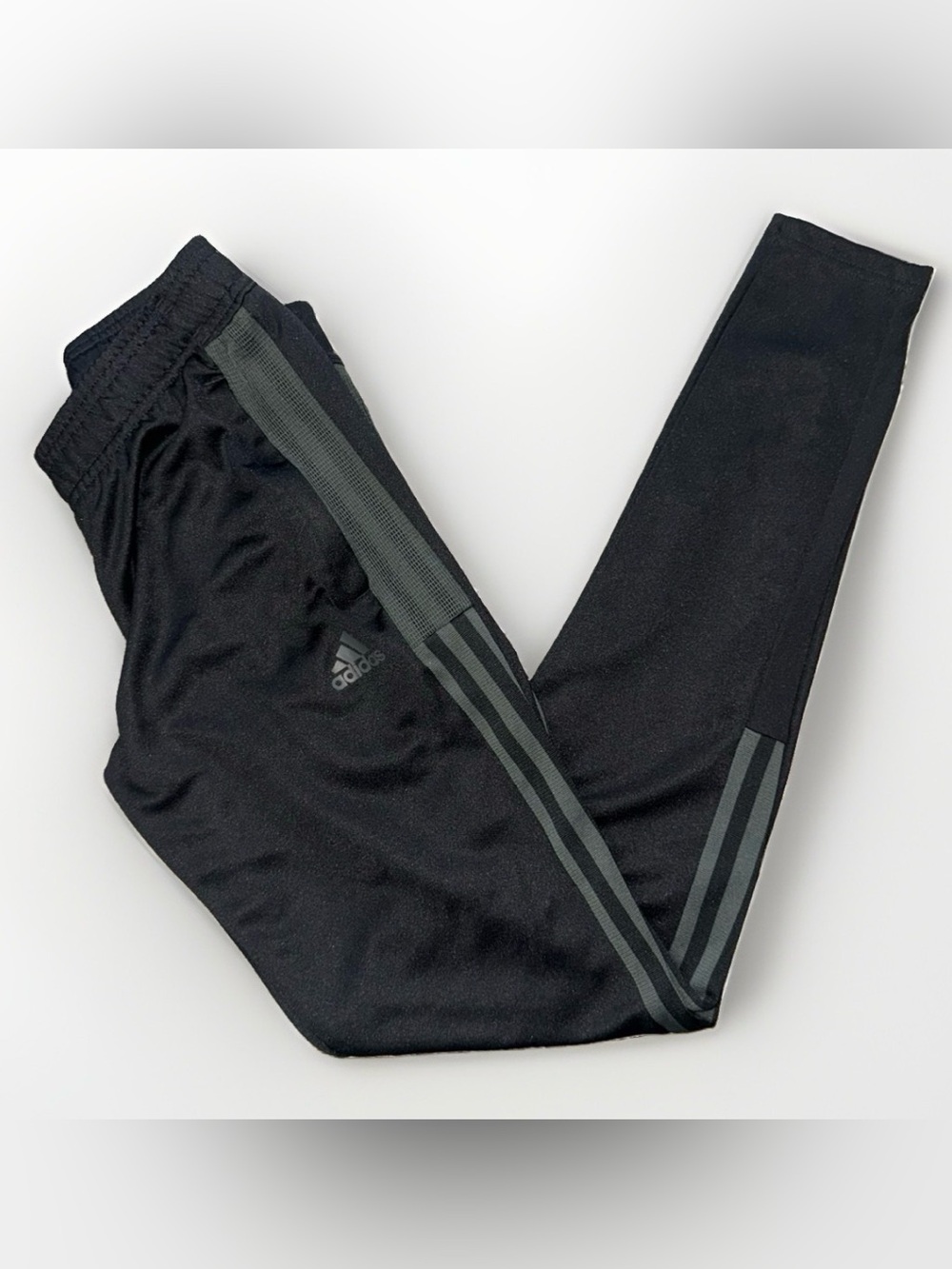 Adidas Aeroready Womens Tiro Track Pants Black Gray Striped Pockets XS